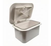 Boccaporto con Guarnizione Basso Profilo, Bianco | Plastica Robusta, Sportello Stagno con Coperchio, Boccaporto di Ispezione, per Yacht, Coperta, Pescatori