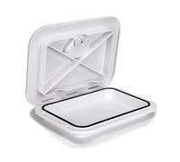 Boccaporto di accesso al ponte marino 10,63"×14,76" Botola e coperchio rettangolare bianco/nero Compatible With barche, coperchi Compatible With boccaporti di coperta Compatible With barche(HEV-LHD)