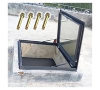 Boccaporto di fuga con ammortizzatore a gas e maniglia a scatto, design impermeabile in metallo per lucernari sottotetto, coperchio in vetro resistente