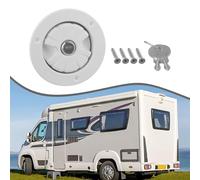 Boccaporto di riempimento dell'acqua dolce a gravità bloccabile per camper, rimorchi, barche con tappo a baionetta, presa d'aria da 10 mm per un riempimento rapido e collegamento da 40 mm compatibile