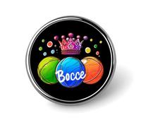 Bocce Ball Bocce Queen Spille a bottone Spilla rotonda da bavero Spille divertenti per affari Matrimonio