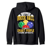Bocce Ball Smart People Game Bocce Giocatore Italiano del Gioco della Palla Felpa con Cappuccio