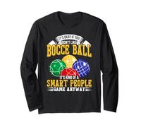 Bocce Ball Smart People Game Bocce Giocatore Italiano del Gioco della Palla Maglia a Manica