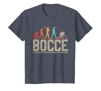 Bocce Evolution Evoluzione del Giocatore di Bocce Vintage Maglietta, Bambini, Pervinca, 10 Anni