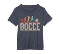Bocce Evolution Evoluzione del Giocatore di Bocce Vintage Maglietta, Donna Plus-Size, Pervinca, 4X