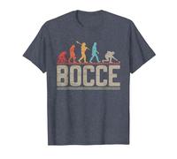 Bocce Evolution Evoluzione del Giocatore di Bocce Vintage Maglietta, Uomo, Pervinca, L