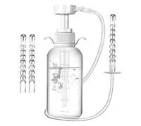 Boccetta Lavanda Femminile Riutilizzabile - Detergente Vaginale 300 Ml A Pressione Manuale Con 2 Erogatori | Clistere Anale Antiritorno Per Igiene Intima | Kit Portatile Adatto Viaggi, Ospedale