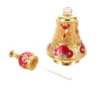 Boccetta Profumo Araba Vintage Ricaricabile in Vetro 125ml | Dettagli Arabeschi e Accenti Gioiello, Tappo Incluso, Stile Antico per Collezionisti e Appassionati