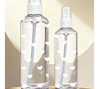 Boccetta spray da viaggio con motivo a fiocco e cuore - Boccetta spray multifunzionale a nebbia fine, adatta per i viaggi; può essere utilizzata come dispenser per struccante, boccetta per lacca per c