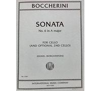 Boccherini, Sonata No. 6 in A major for Cello (and optional 2nd cello) edited by Daniel Morganstern International Music No. 3787