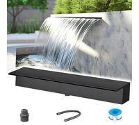Bocchetta a Cascata Personalizzabile da 117 cm in Acciaio Inox - Accessori per Giochi d'Acqua da Esterno/Interno - Finitura Nera Resistente per laghetti e fontane da Giardino di Grande Effet