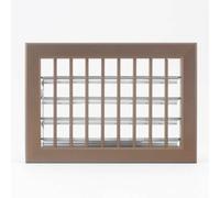 Bocchetta Aria cm22x15 BRONZO-Griglia per Caminetto Regolabile con Serranda