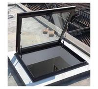 Bocchetta da tetto in acciaio, Lucernario ventilato manualmente da tetto, nero, dimensioni multiple(80x85cm)