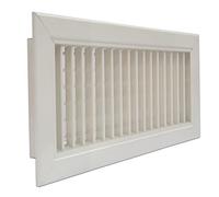 Bocchetta di mandata in alluminio colore bianco - 300x150 mm con doppio ordine d