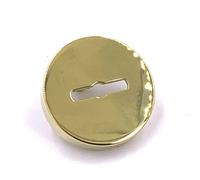 BOCCHETTA OLIVARI TONDA DOPPIA MAPPA OTTONE LUCIDO - Ferrero Ferramenta