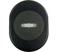 BOCCHETTA ROSETTA PER PORTA PORTONE BLINDATO IN ALLUMINIO NERO F5 E INTERNO IN NYLON NERO (TONDA FORO DOPPIA MAPPA)