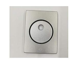 BOCCHETTA ROSETTA QUADRA PER PORTA PORTONE BLINDATO, PIASTRINA PER CILINDRO EUROPEO PREDISPOSTO PER POMO alluminio anodizzato argento F1 82X62 COMPLETA DI VITI DI FISSAGGIO SECUREMME