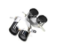 Bocchetta Scarico Per A6L A7L 2016 Al 2018 Terminale Scarico Con Marmitta Square Port S6 S7 Sport Quad Exit In Acciaio Inossidabile Tubo Scarico Per Automobili(Nero)