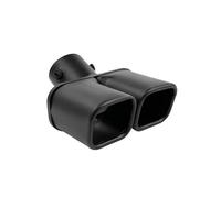 Bocchetta Scarico Terminale Scarico Universale Nero Quadrato Marmitta Doppia Uscita Tubo Auto Ugello In Acciaio Inossidabile Tubo Scarico Per Automobili(Black Curved)