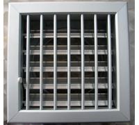Bocchetta ventilazione griglia aria camini in alluminio 18x18 cm. imbocco 14 cm.