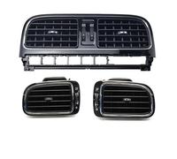Bocchette aria auto Per VW Per Polo 2011 2012 2013 Presa d'aria AC per auto Cruscotto centrale nero lucido 6RD819728 6RD819703 6RD819704 Griglia di ventilazione(3 PCS)