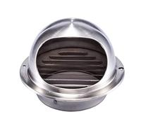 Bocchette in acciaio inox Tappo di sfiato for asciugatrice a parete con copertura a griglia rotonda, con rete schermante, resistente alle intemperie, anti-intasamento, for bagni cucine uffici garage(6