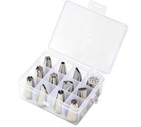 Bocchette per Glassa,12 Pezzi Strumenti Da Decorare In Acciaio | Kit Per Decorazione Cupcake | di Meringa, Cupcake, Pasticceria, Cucina, Principianti ed Appassionati