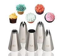 Bocchette Sac a Poche Set, 5 Beccucci Sac a Poche Beccuccio Per Zeppole decorazione in acciaio inox beccucci per sacchetto a spruzzo crema cupcake decorazione torta