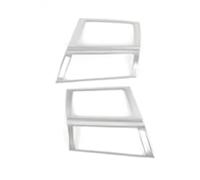 Bocchette sfiato Copertura Auto Cruscotto Side Air Vent Cornice Decorazione Trim Accessori Interni Adesivi Compatibile Con BMW Per X5 Per E70 2008-2014(Silver)