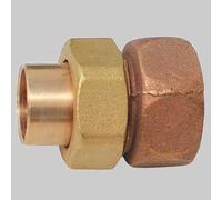 BOCCHETTONE BRONZO DIRITTO 3 PEZZI FILETTATO FEMMINA A SALDARE FEMMINA 35x1'1/4