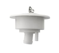 Bocchettone di Riempimento Serbatoio per con Tappo Bloccabile E Corpo in Plastica Resistente per Collegamento Tubo Sottostante Adatta per Rifornimento Roulotte E, Bianco 28 Mm