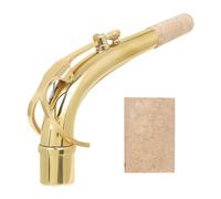 Bocchino curvo per sassofono contralto, stile vintage, in ottone, con foglio di sughero, per pratica e performance