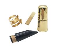 Bocchino Per Clarinetto Per Clarinetto Piatto In Sib, Set Di Quattro Pezzi In Oro, Bocchino In Metallo, Tappo Ad Anello In Rame, Accessori Per Clarinetto Ad Ancia
