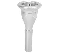 Bocchino per corno, parte tuba Bocchino per strumenti musicali antiusura Bocchino per corno basso Materiale in rame per musicisti avanzati per principianti(D'argento)