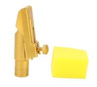 Bocchino per saxofono alto Eb con copertura scorrevole, bocchino in metallo per saxofono 6C in ottone satinato, sostituzione per professionisti e principianti con un tono brillante