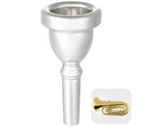 Bocchino per tuba, in rame placcato argento, pezzo di ricambio per tuba, accessorio per strumenti, ideale per musicisti di Tuba