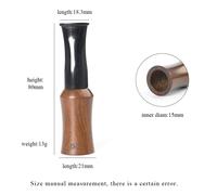 Bocchino Sigaro Legno Ebano Per Uomo Donna Set Portasigari Portatile 4 Dimension