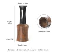 Bocchino Sigaro Legno Ebano Per Uomo Donna Set Portasigari Portatile 4 Dimension