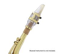 Bocchino Trasparente Sassofono Alto Set da Boccaglio Piatto Set con Clamp/Holder Reed Portatile per Lettore Musicale