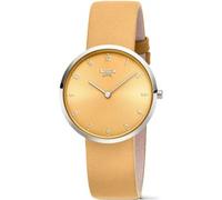Boccia Orologio da donna in titanio 3309-15 titanio 36 mm con quadrante giallo curry, orologio al quarzo con cinturino in pelle giallo, ultra sottile circa 7 mm, impermeabile 3 bar, leggero e