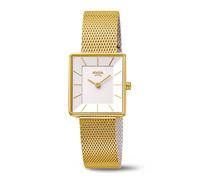 Boccia Titanium Orologio Da Donna 3351-06 Rettangolare Bianco Oro Giallo