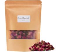 Boccioli di rosa secchi biodegradabili naturali, 1.76oz / 50 g, veri petali di fiori per bagno, spa, matrimoni, fai da te, sapone e tè, decorazioni per cocktail