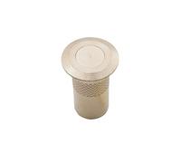 Boccola a fondo con chiusura a sfera per aste rotonde fino a Ø 12 mm, ottone bianco