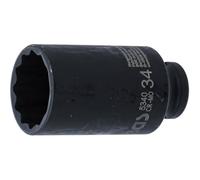 Boccola a Shock Lunga 12,5 mm (1/2) - 34 mm, Dodici Pans - Potenza e Precisione, Acciaio - D-Work