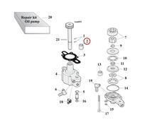 BOCCOLA, ALBERO INGRANAGGIO POMPA OLIO