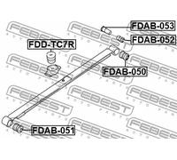 Boccola balestre al portamolla FDAB-053 FEBEST per FORD TOURNEO CONNECT