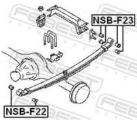 Boccola balestre davanti all'assale NSB-F22 FEBEST per NISSAN CABSTAR