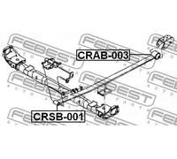 Boccola balestre dietro l'assale CRAB-003 FEBEST per CHRYSLER DODGE