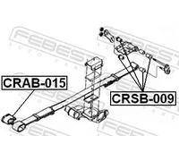 Boccola balestre dietro l'assale CRSB-009 FEBEST per CHRYSLER DODGE PLYMOUTH