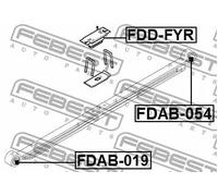 Boccola balestre dietro l'assale FDAB-054 FEBEST per FORD TRANSIT Autobus